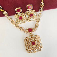 Aantarang Moissanite Pendent necklace set