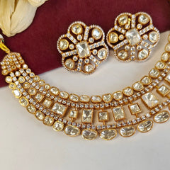 Adiva Moissanite bridal necklace set