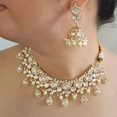 Aditi Polki Neckline set