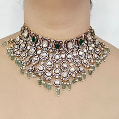 Aarvi moissanite choker set