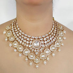 Aarohi Polki Neckline Set