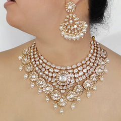 Aarohi Polki Neckline Set