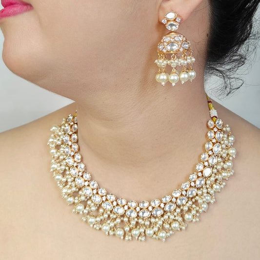 Amaira Polki Neckline set