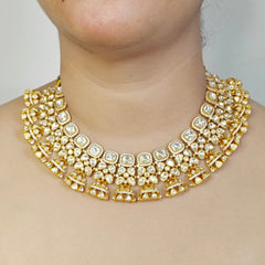 Almeera Moissanite bridal necklace set