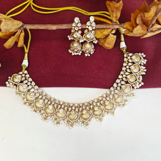 Amisha Pearl Polki Set