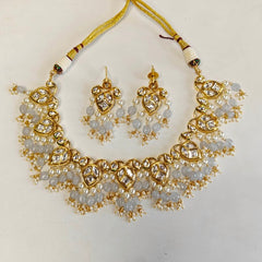 Amrita Grey Polki Set