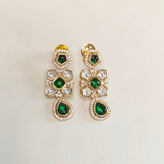 Fraha Emerald Polki Set