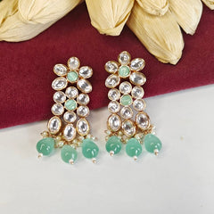 Gauhar mint green Neckline Set