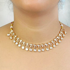 Hazel Polki Neckline set