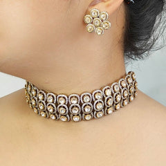 Anveet Polki Neckline set