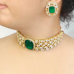 Sarika Moissanite polki choker