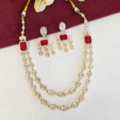 Netra Kundan Polki Double Line Set