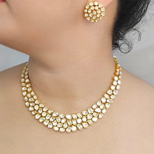 Aabhaa Moissanite necklace set