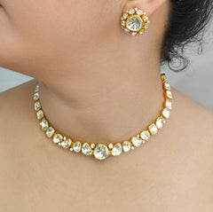 Aarushii Moissanite necklace set