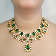 Aafreen Moissanite bridal necklace set