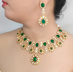 Aafreen Moissanite bridal necklace set