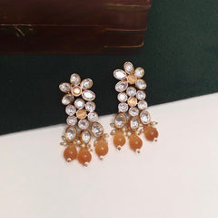 Gauhar peach Neckline Set