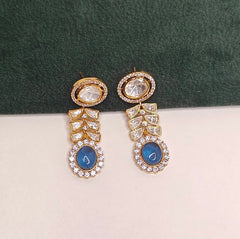 Anurima Royal Blue Polki Set