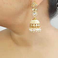 Aishwarya polki jhumka (Pearls)