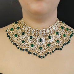 Avni Bridal Green Polki Set