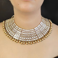 Mosaad Polki Neckline Set