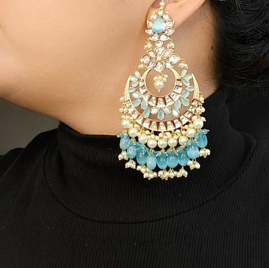 Jhanvi Polki Chaandbali Aqua