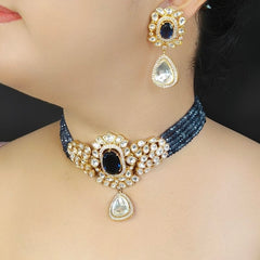 Akiraa uncut polki choker set