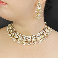 Amisha Pearl Polki Set