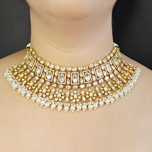 Anahaitaa Moissanite bridal necklace set