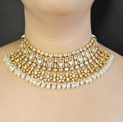 Anahaitaa Moissanite bridal necklace set