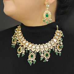 Alankar Moissanite bridal necklace set