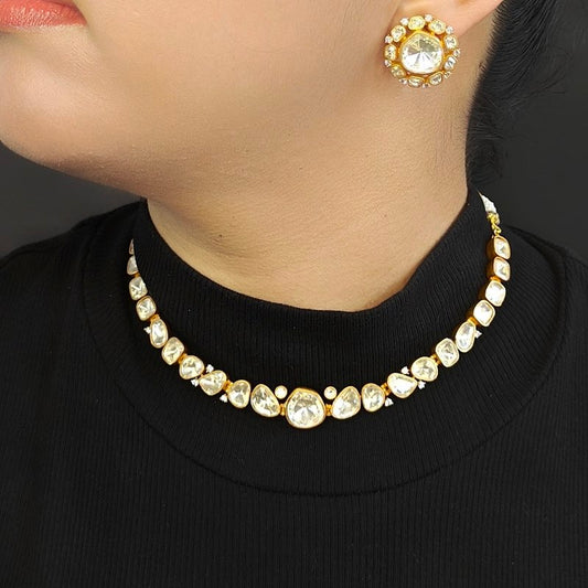 Aarushii Moissanite necklace set