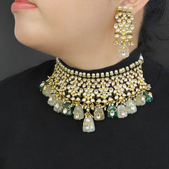 Tiara polki neckline set