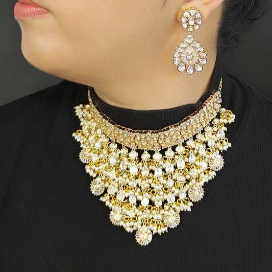 Afsaah Polki choker Set