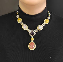 Akaaya designer polki set (Multicolour)