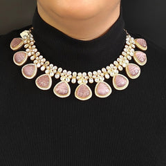 Bhavin Pink Polki Set