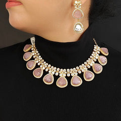 Bhavin Pink Polki Set