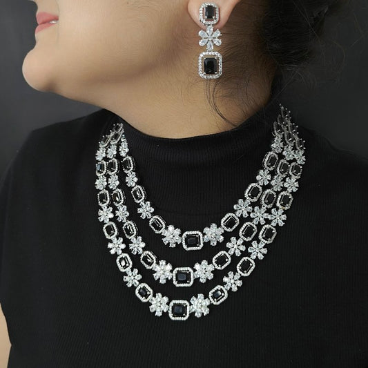 Samira Black three line set