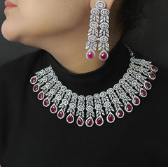 Hezal Ruby Necklace set