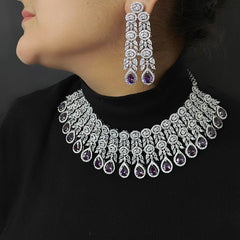 Hezal Purple Necklace set