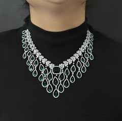 Emila Emerald Green Necklace Set