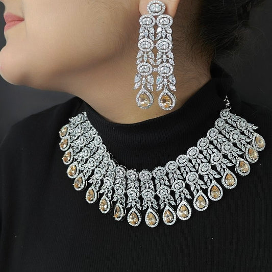 Hezal Champagne Necklace set