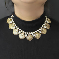 Radhika antique gold plated set