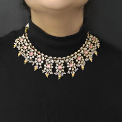 Hansika Pink Polki Set