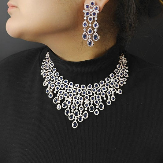 Mia Blue neckline set