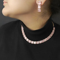 Alonzo Pink Neckline Set