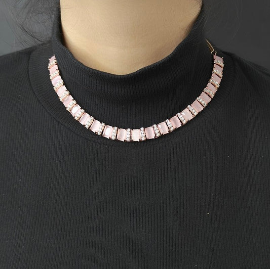 Alonzo Pink Neckline Set