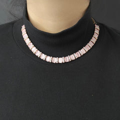 Alonzo Pink Neckline Set