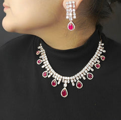 Lyra Red Neckline set