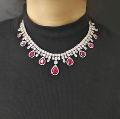 Lyra Red Neckline set